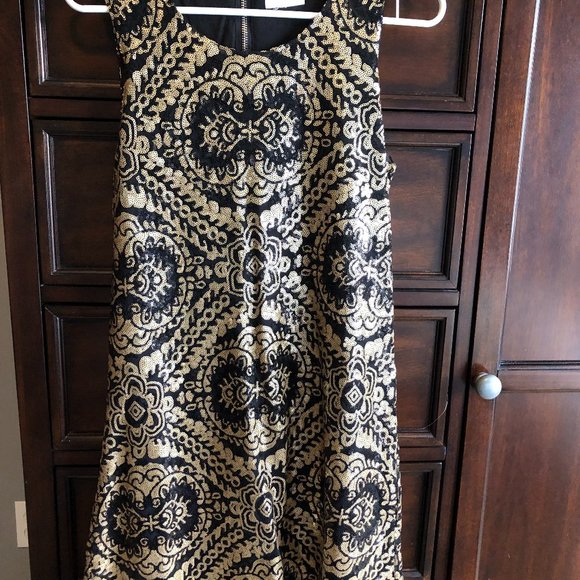 Jun and Ivy black and gold sequin dress - Picture 1 of 2